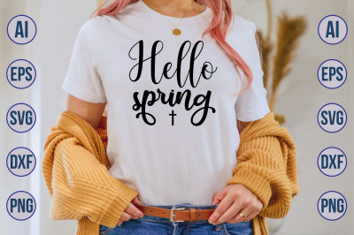 hello spring svg