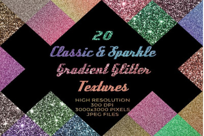 20 Classic&amp;Sparkle Gradient Glitters Vol I