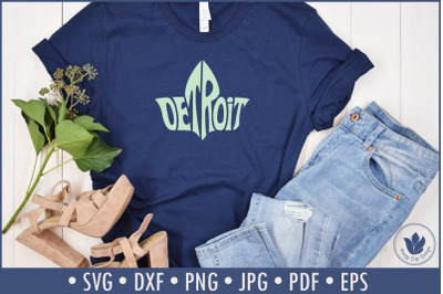 Detroit Cut File| Ivy Leaf Word Art