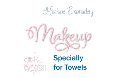 Makeup Towel embroidery design #1184