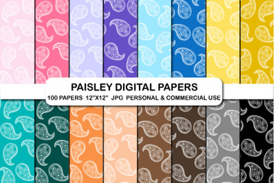 Paisley Background Digital Papers Scrapbooking Pattern Paper