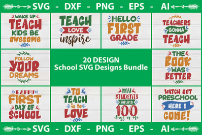 School SVG Designs Bundle