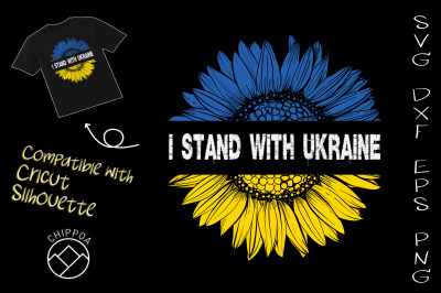 I Stand with Ukraine Flag Sunflower