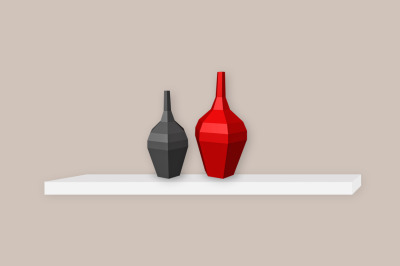 Bottle Vase - 3d papercraft