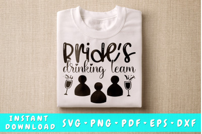 Bride&#039;s Drinking Team SVG