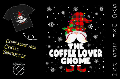 The Coffee Lover Gnome Buffalo Plaid