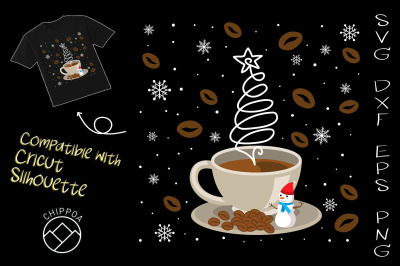 Winter Snowman Holiday Coffee Drinker