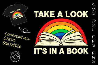 Take A Look It&#039;s in a Book Rainbow Retro