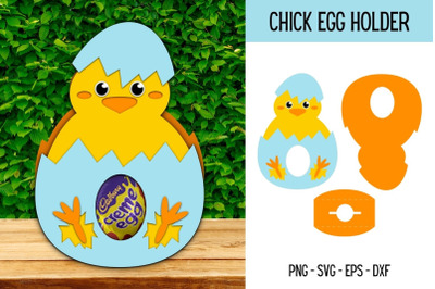 Easter Chick Egg Holder SVG