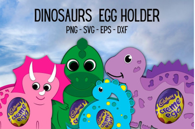 Dinosaurs Egg Holders SVG