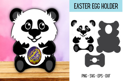 Panda Egg Holder SVG