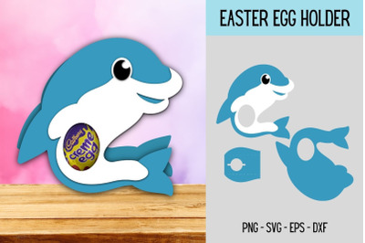 Dolphin Egg Holder SVG