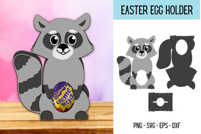 Raccoon Egg Holder SVG