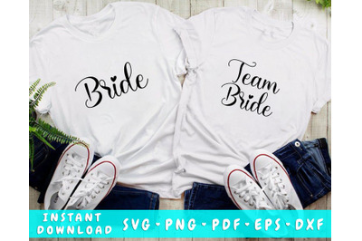 Bride SVG&2C; Team Bride SVG&2C; Bridal Party Matching SVG&2C; Bachelorette SVG