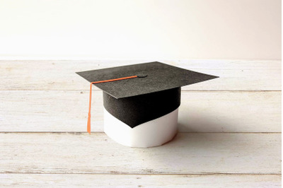 Graduation Cap Round Gift Box | SVG | PNG | DXF | EPS