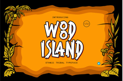 Wood Island - ethnic tribal font