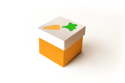 Easter Carrot Cube Box With Lid | SVG | PNG | DXF | EPS