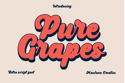 Pure Grapes Retro Cursive Font
