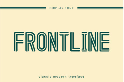 Frontline stencil font