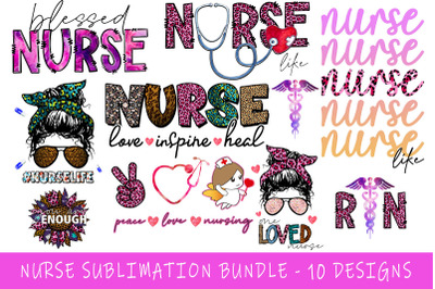 10 Files Of Nurse Sublimation