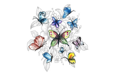 Retro Butterfly Sublimation