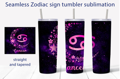 Zodiac sign tumbler sublimation png 20 oz Full wrap design