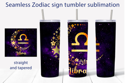 Zodiac sign tumbler sublimation png 20 oz Full wrap design