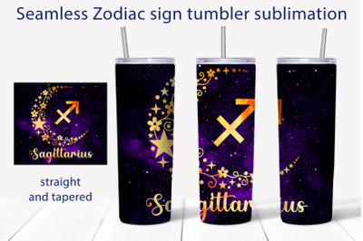 Zodiac sign tumbler sublimation png 20 oz Full wrap design