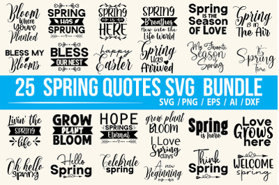 Spring Quotes SVG Bundle