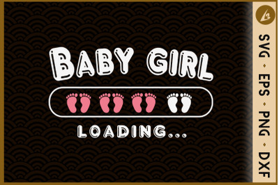 Baby Girl Loading Pregnancy Announcement