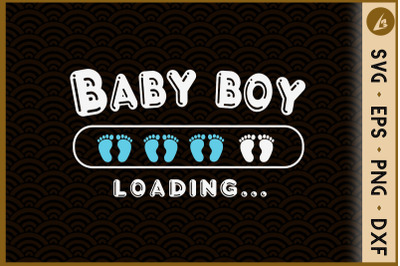 Baby Boy Loading Pregnancy Announcement