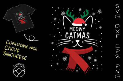 Meowy Catmas Christmas Cat