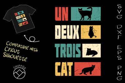 Un Deux Trois Cat Vintage Cat Lover