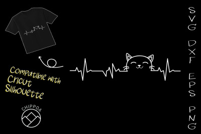 Funny Cat Heartbeat Cat Lover