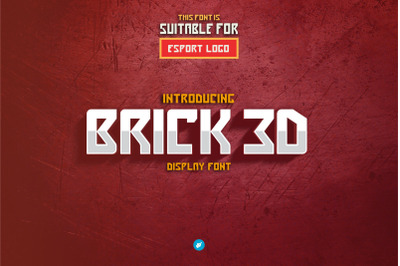 Brick 3D esport Font