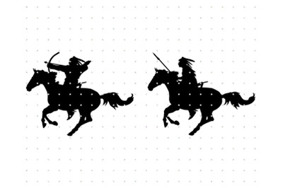 Native American Riding a Horse SVG