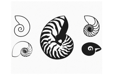 Nautilus Seashell SVG