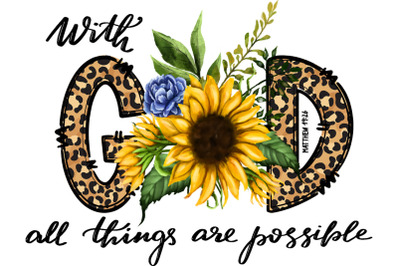 With God All Things Are Possible Png