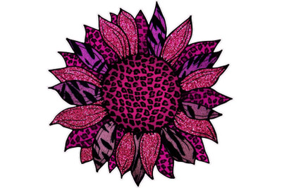 Sunflower Pink Leopard Cancer Sublimation