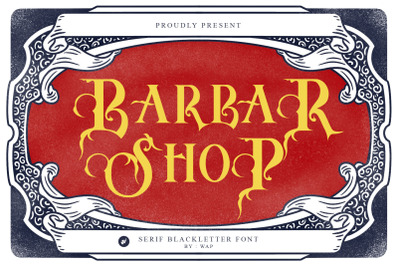 Barbar Shop - serif blackletter