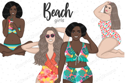 Beach Girl Clipart | Summer Woman Creator