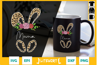 Leopard Bunny Aunt Flower Easter Day