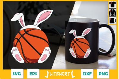 Basketball Bunny Ears Funny Easter