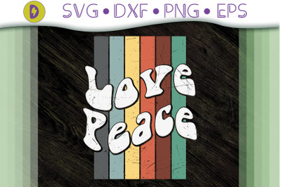 Vintage Hippie Design Love Peace