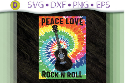 Retro 80s Hippie Peace Love Rock N Roll