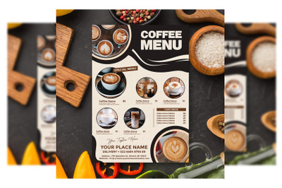 Coffee flyer menu