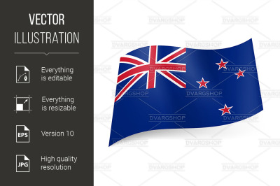 State flag of New Zealand.