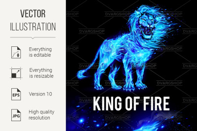 Lion in Flames