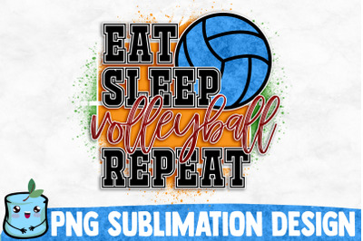 Eat Sleep Volleyball Repeat Sublimation Design