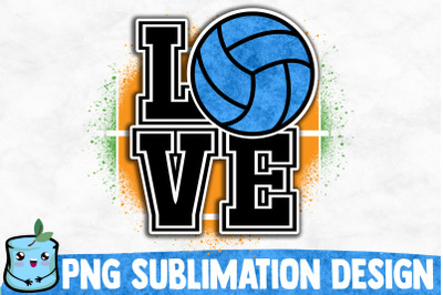 Love Volleyball Sublimation Design